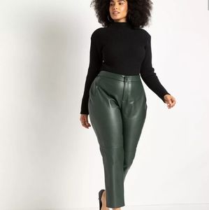 Brand New Eloquii Classic Fit Slim Faux Leather Pant Size 14